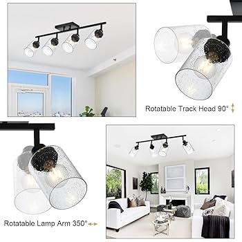 WINSHEN 4-Light Track Lighting Kit Bathroom Wall Light